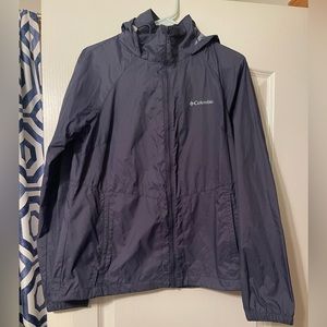 Navy Blue Columbia Lightweight Rain Jacket